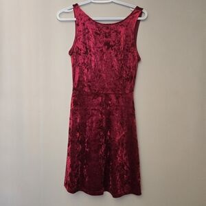 H&M Fuchsia Velvet Mini Dress
